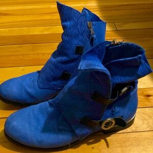 Mjus blue leather booties